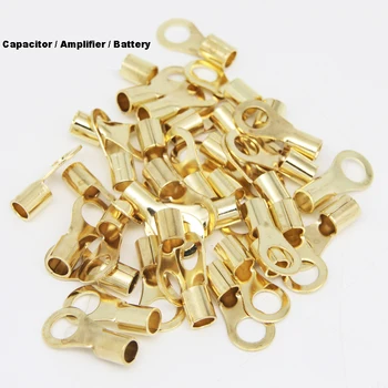 

50Pieces/Lot Pure Copper Power Line Connection Terminal Block For Car Audio Modified Subwoofer / Amplifier / Capacitor