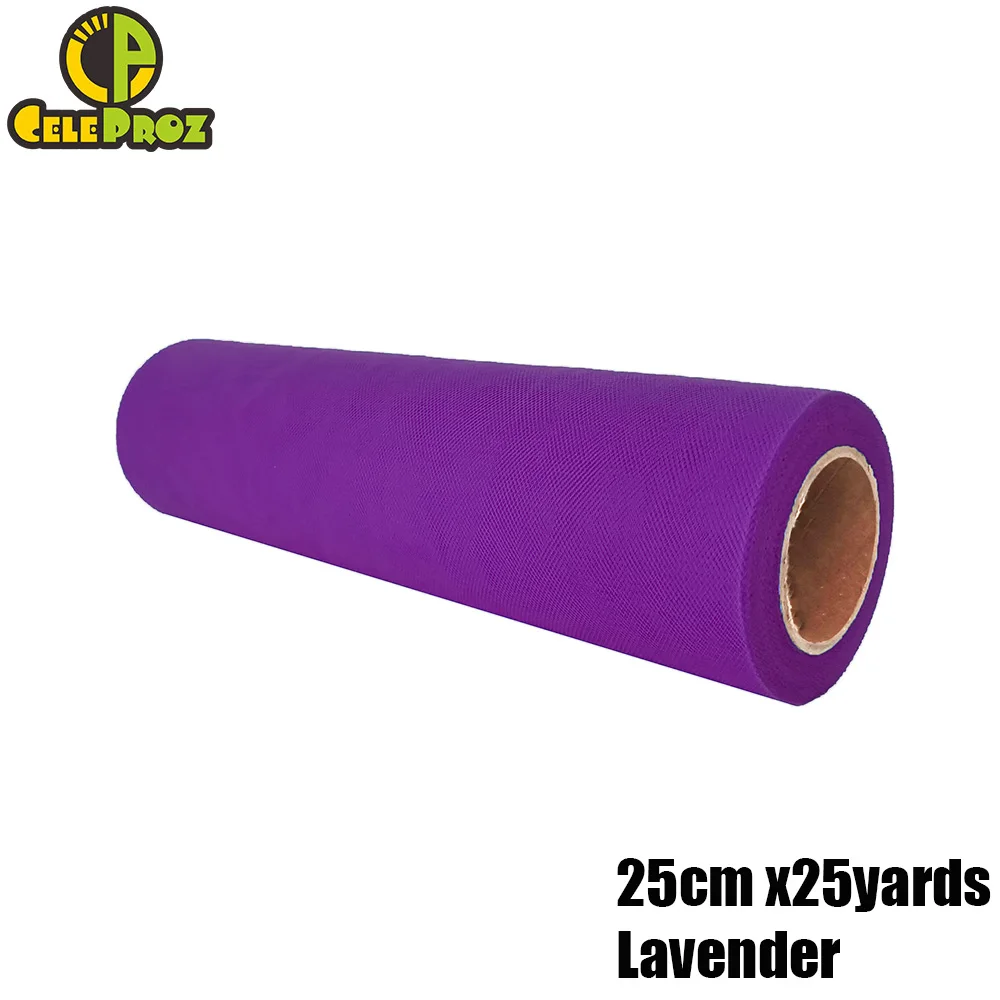 25CM LAVENDER 25 см 25Y тюль сетка рулон Свадебная вечеринка органза Ткань Настольная дорожка Стул Sash DIY Ailse runner Лестницы украшения вечерние принадлежности - Цвет: 25CM LAVENDER