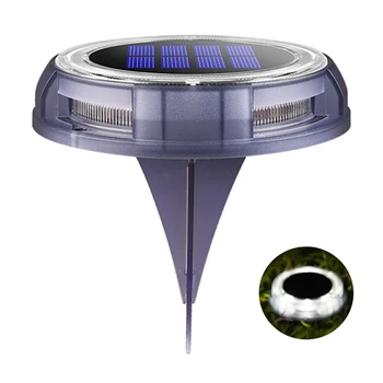 

Outdoor Garden Buried Ground Light IP68 Waterproof Pathway 8 Leds Decking Auto On Off Patio ABS Yard Lawn Landscape Solar Power