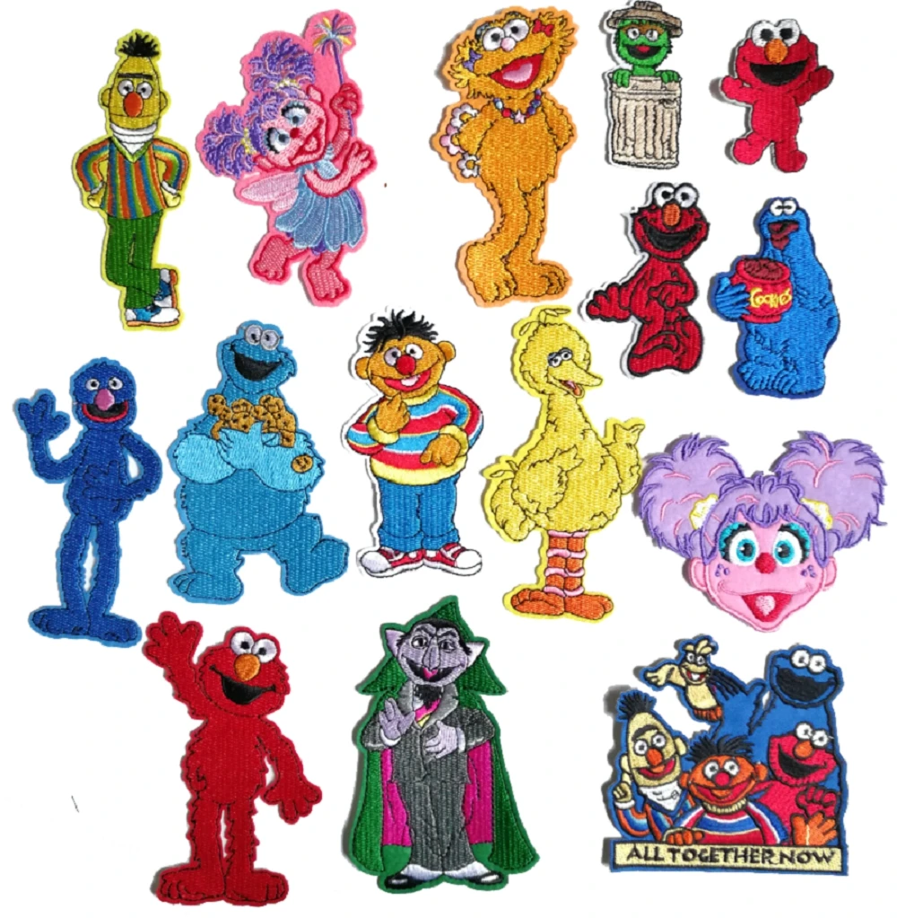 

Sesame Street Elmo Cookie Monster ELMO COOKIE MONSTER iron on patches badge