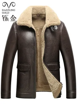 

100% genuine leather men coat shearling true sheepskin men jacket real sheep fur coat for men high quality fashion coat winter
