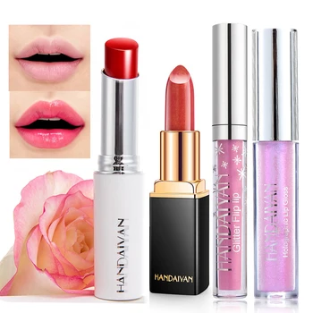 

Glitter Lipstick Red Lips Makeup Waterproof Shimmer Lip Stick Matte Long Lasting Lipsticks Lipgloss Cosmetic Make Up Lip Gloss