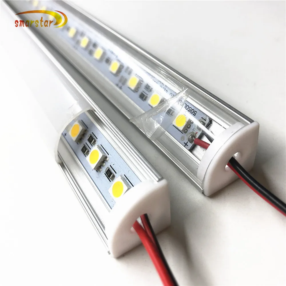 Smarstar 12 В 0 5 м 5050 SMD светодиодный светильник угловой 50 см 45 градусов в алюминиевый