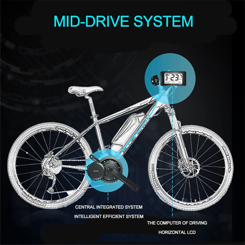Bafang BBS01 BBS02 BBS03/BBSHD середине приводной двигатель 36V 250 W/350 W/500 W 48V 500 W/750 W/1000 Вт Электрический велосипед Conversion Kit Байк, способный преодолевать Броды комплект