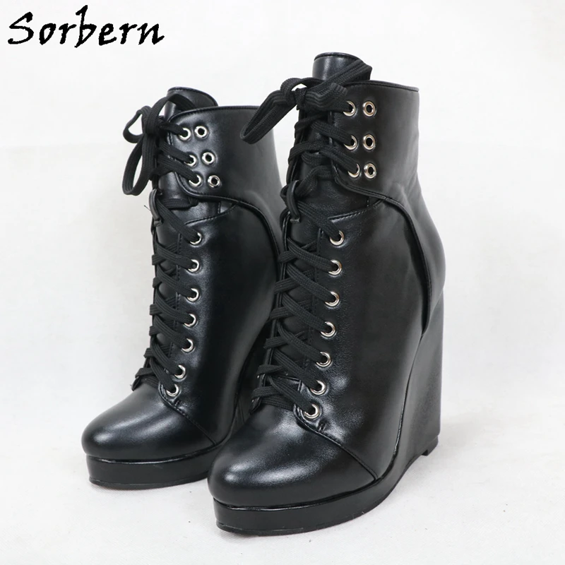 Женские ботинки на высокой танкетке с острым носком|bota feminina|women boots anklered womens |