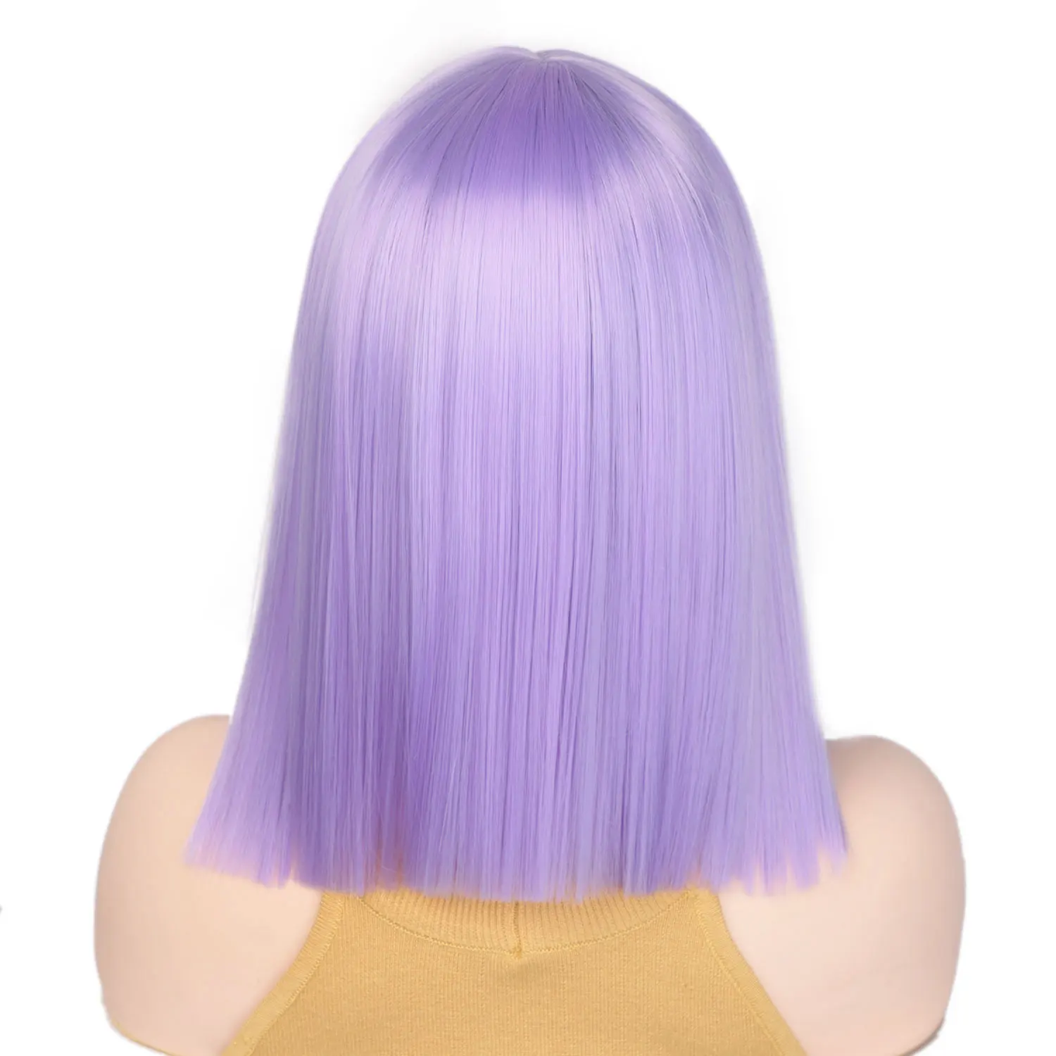 Aisi Queens синтетические парики на кружеве фиолетовые золотые оранжевые розовые короткие прямые парики для женщин средняя часть натуральные парики - Цвет: LS163-3
