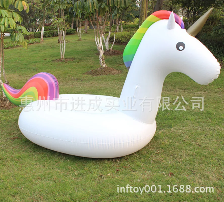 

Industry PVC Unicorn Water Inflatable Rides Floating Row Oversized Thick Inflatable Unicorn Saddle