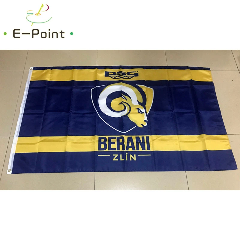 

Flag of Czech Republic Ice Hockey Team PSG Berani Zlin 3ft*5ft (90*150cm) Size Christmas Decorations for Home Flag Banner Gifts