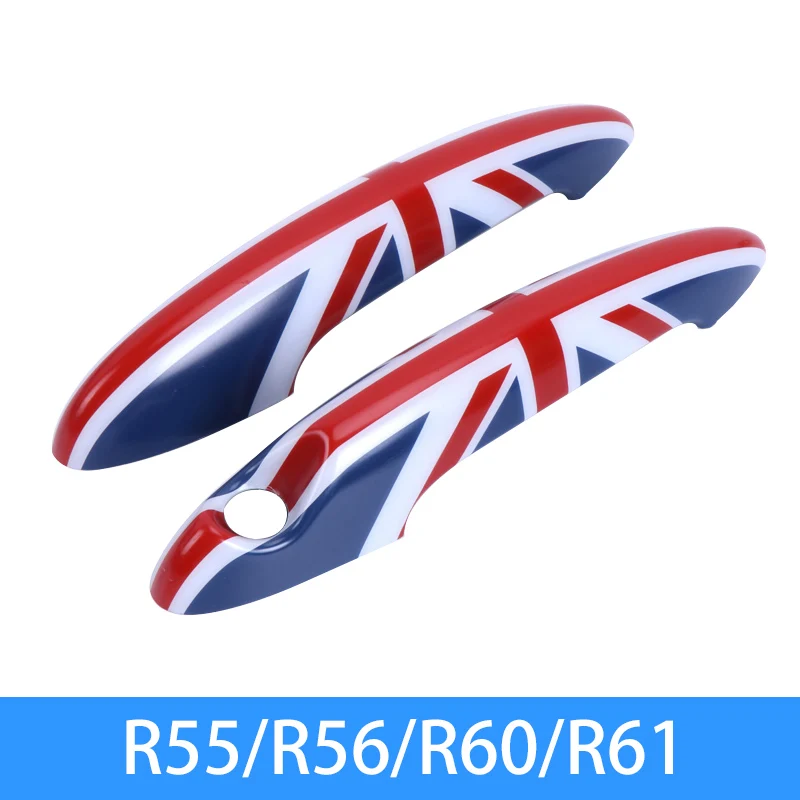 Для MINI Cooper S JCW R55 R56 R60 R61 декоративная наклейка для автомобиля аксессуары 2 шт. Автомобильная внешняя Дверная ручка Защитная крышка оболочка - Название цвета: Red blue flag