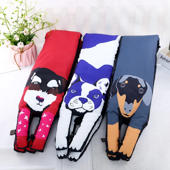 Small Size 10x90cm Down Cotton Scarves Designer 3D Animals Shape Cat Tiger Puffy Warm Scarf For Women Child |