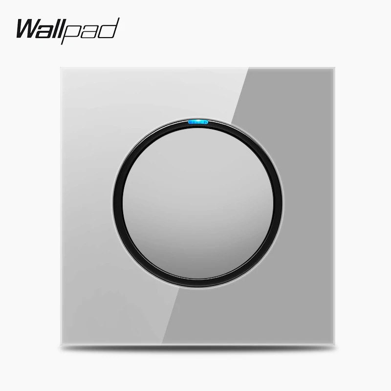 

Wallpad L6 Grey Glass 1 2 3 4 Gang 1 Way 2 Way Intermediate Momentary Switch 20A 45A DP Switch For Cooker AC Water Heater