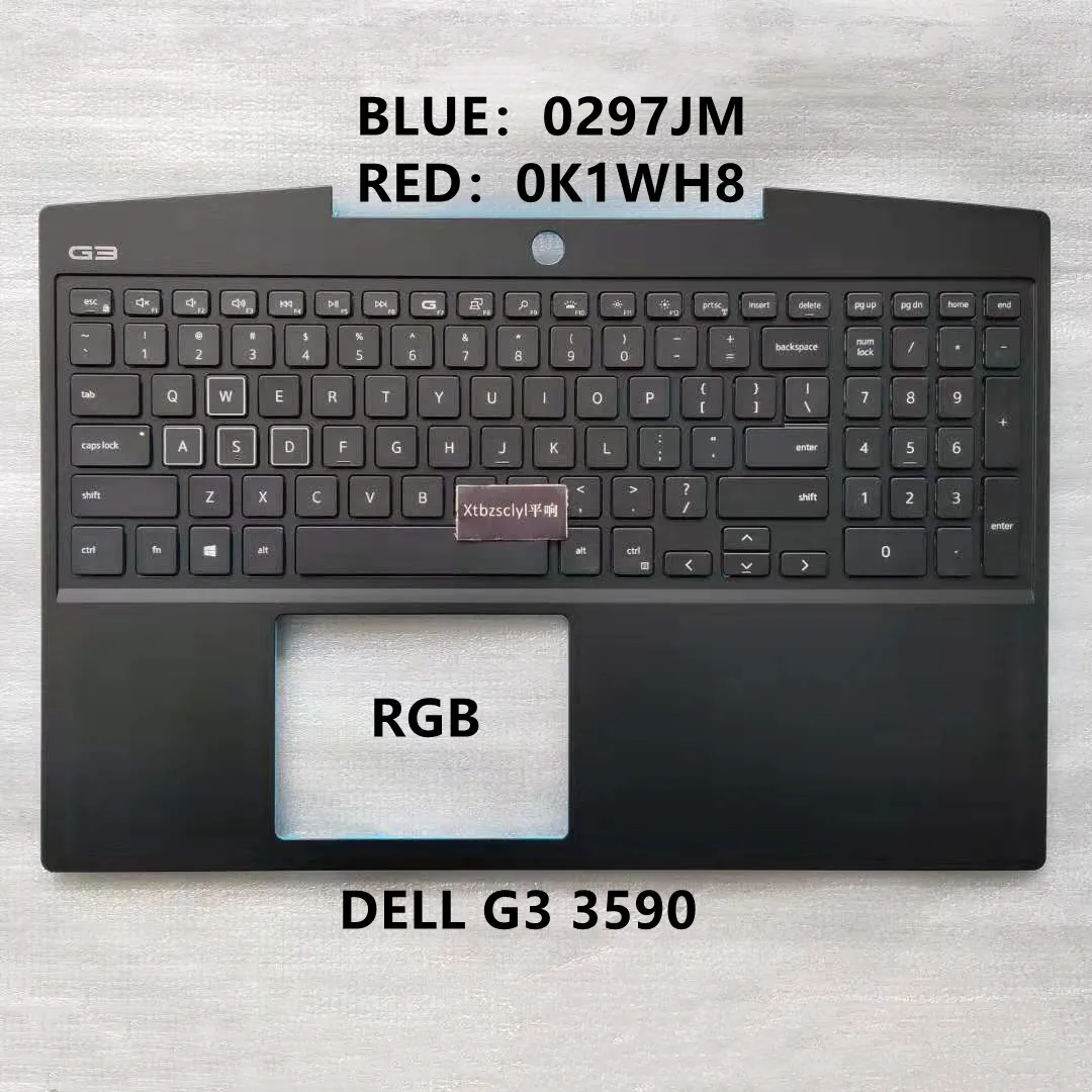

Новая верхняя крышка для клавиатуры DELL 15 G3 3590, красная, синяя, RGB 0297JM 0K1WH8
