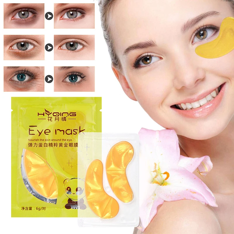 Collagen Eye Mask Lightens Dark Circles Fine Lines Go puffy Anti Wrinkle Bags Relieve Eyes Fatigue Hydration Care TSLM2 | Красота и