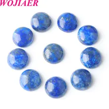 Lapis Lazuli Loose Gem Stone Round Cabochon Beads Natural Stone Healing Bead Fit for Women Men DIY Handmade Jewelry 50PCS PU8229