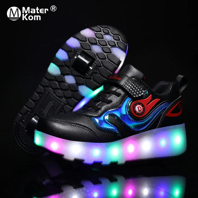  27-43 EUR Zapatos con ruedas Zapatos de luz LED Niños Patines  Niños Bebé Niños Niña Zapatillas Brillantes Luminosas : Ropa, Zapatos y  Joyería