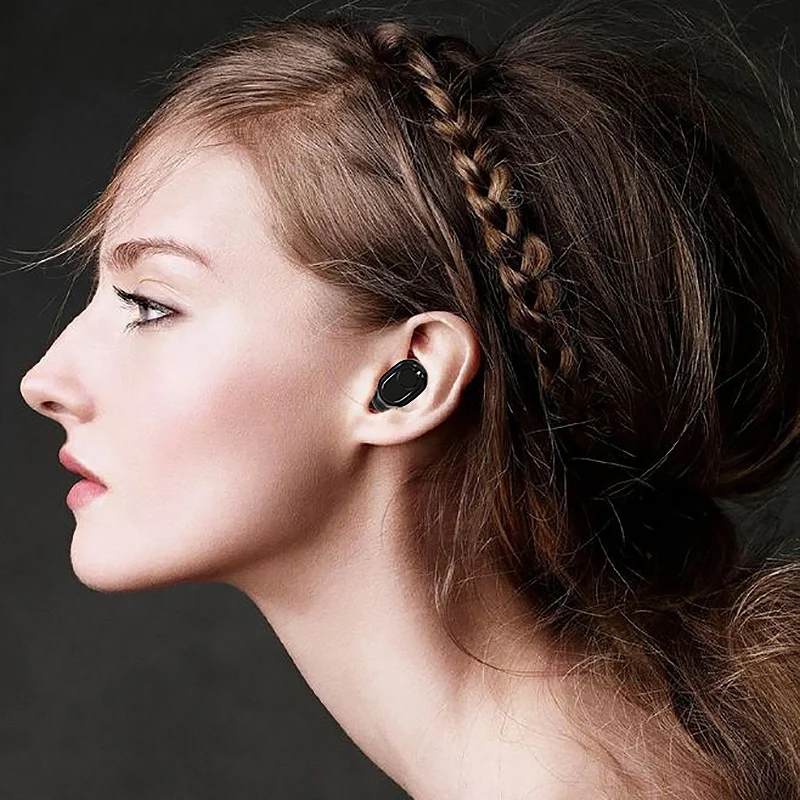 A18 Bluetooth Headset TWS Bluetooth 5 0 Subwoofer Wireless Earphone Charging LED Lighting Charging Warehouse Headset
