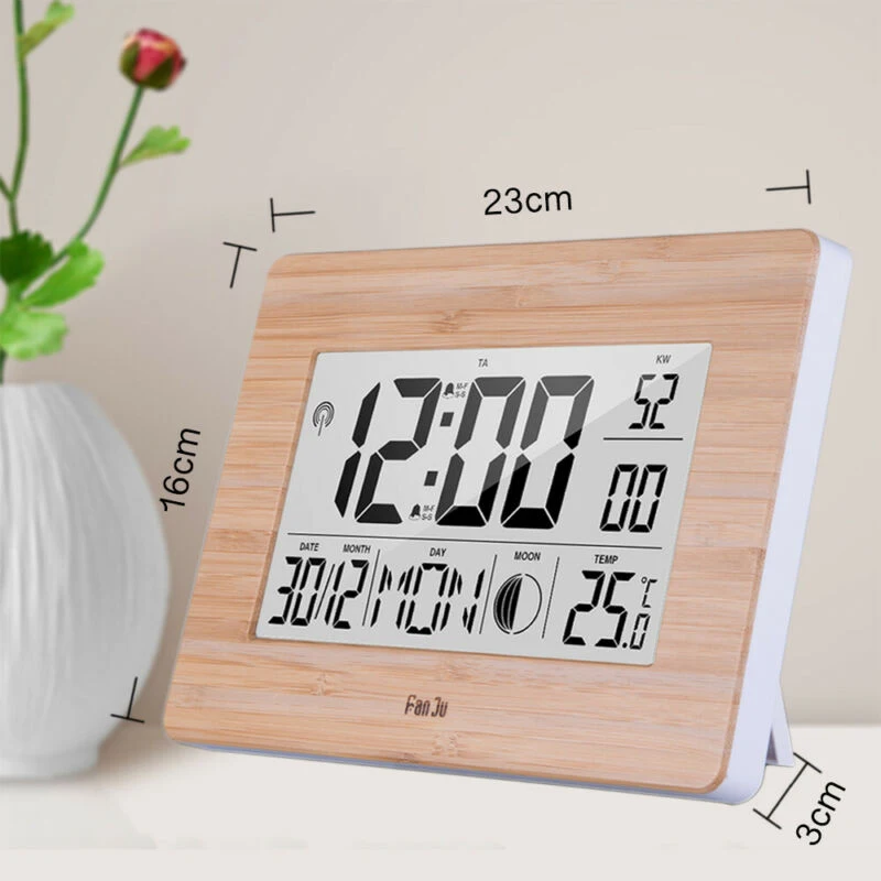 

3530 Digital Alarm Clock With Extra Large Display/Temperature/Moon Phase LCD Light Table Desktop Reloj Despertador USB Cable