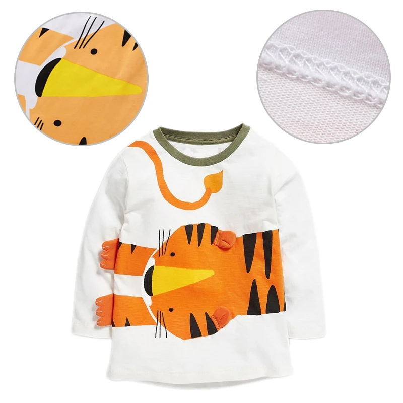 Kids T-Shirt Baby Girl Clothes Cotton Boy Tops Autumn Toddler Tees Children Clothing Cartoon T-shirts Long Sleeve Casual Wear