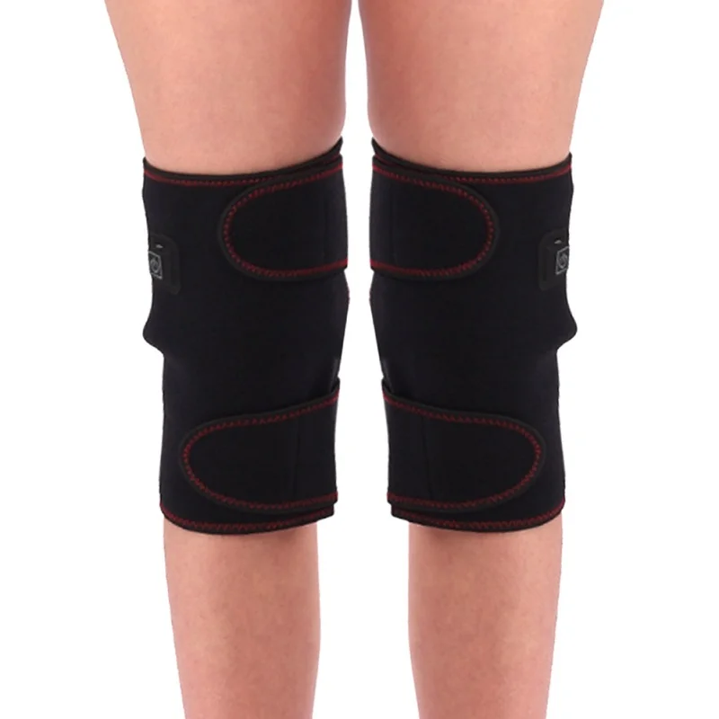 

1 Pair Adjustable Heated And Massage Knee Heating Pad Thermal Heat Therapy Wrap Hot Compress For Cramps Arthritis Pain Relief