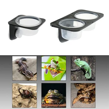 

Reptile Lizard Gecko Food Water Bowls Anti-escape Dish Terrarium Pot for Small Reptiles
