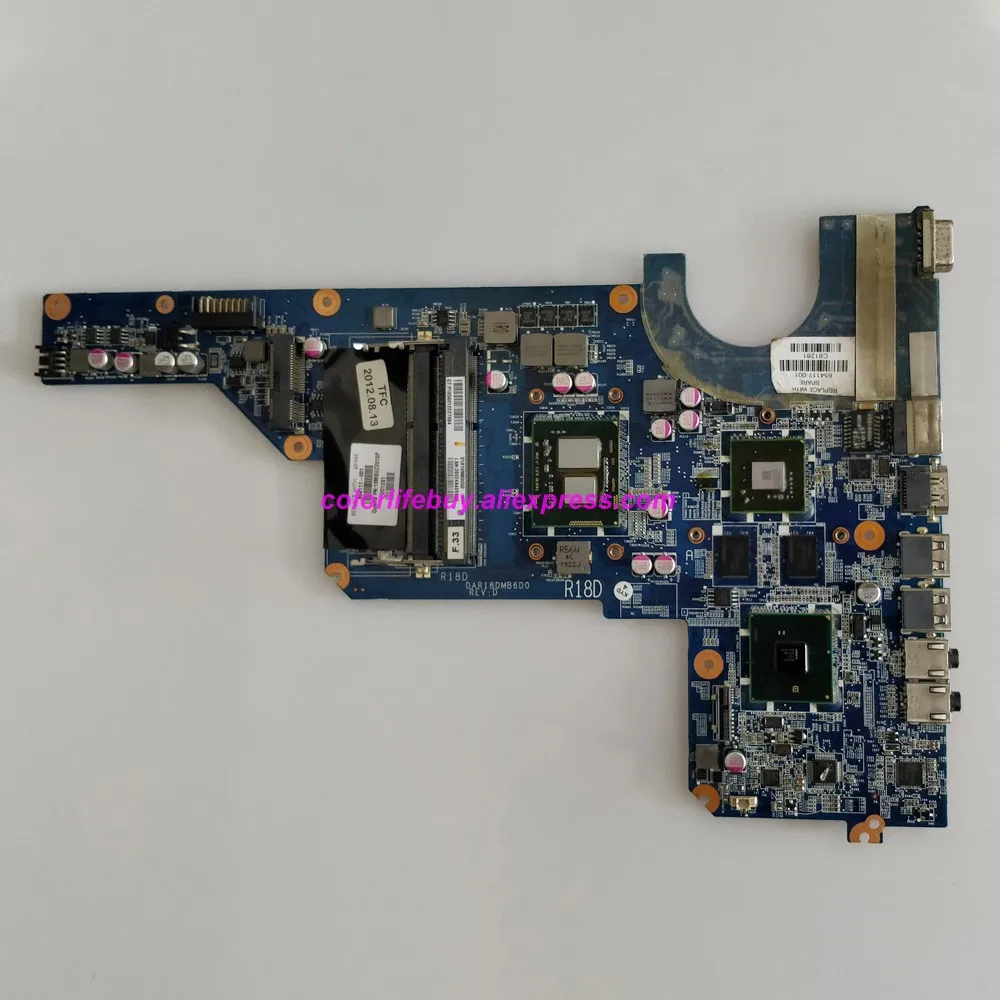 Genuine 654117-001 HM55 520M/1G Vram i3-370M CPU Laptop Motherboard Mainboard for HP Pavilion G4 G4T G7T Series Notebook PC