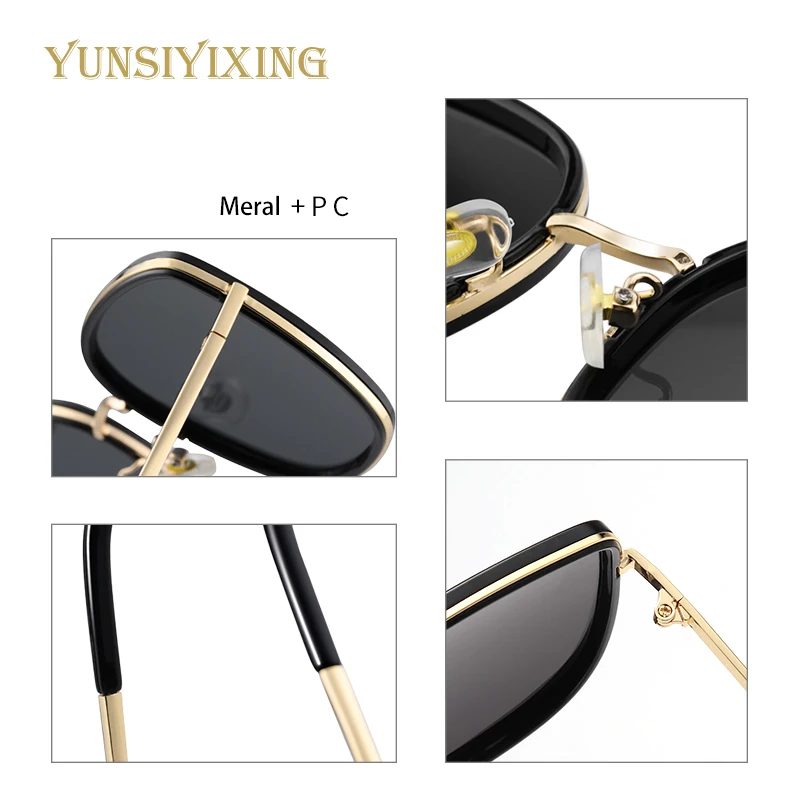 Поляризованные женские модные солнцезащитные очки YUNSIYIXING Роскошные брендовые