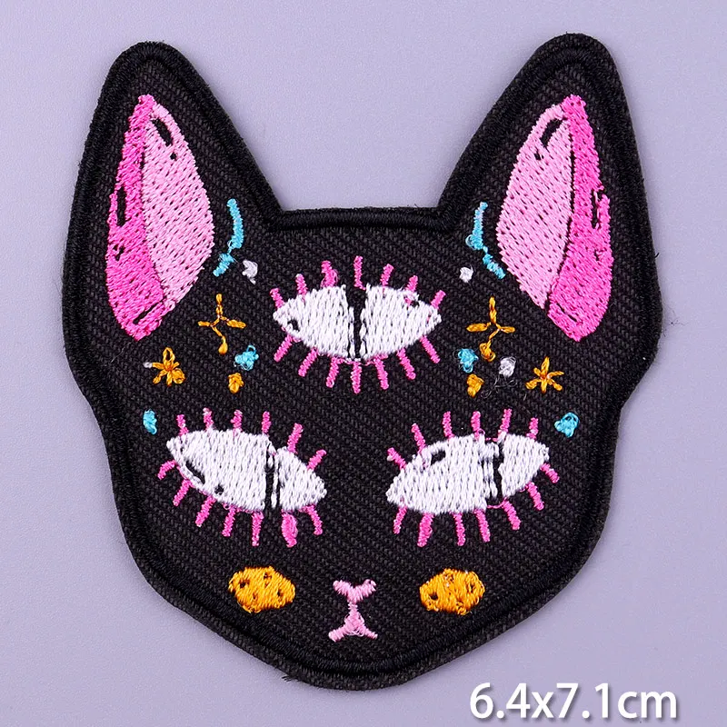 DIY Cartoon Cat Dog Patches On Clothes Animal Patch Unicorn Letter Embroidered Patch Iron On Patches For Clothing Stickers Badge