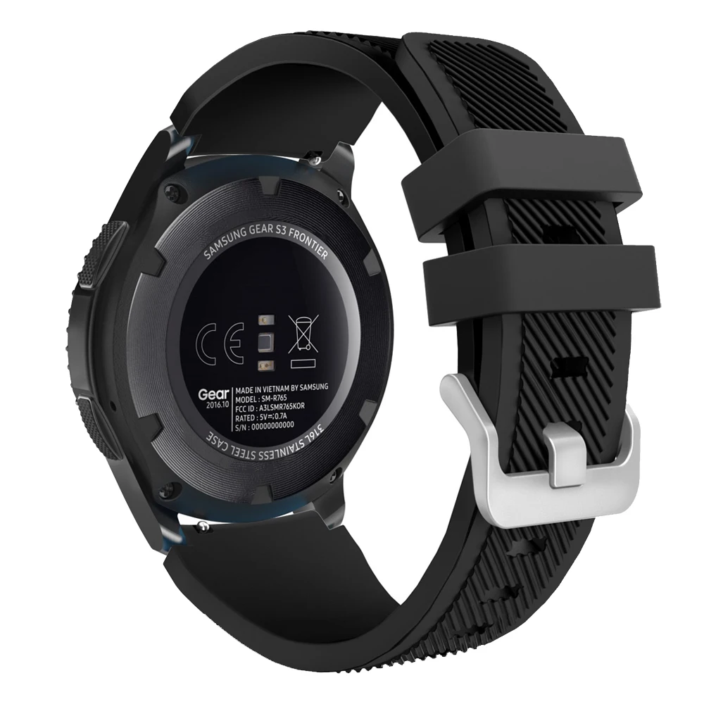 Ремешок силиконовый для наручных часов браслет samsung Galaxy Watch 46 мм S3 Frontier Gt 2 44 galaxy watch