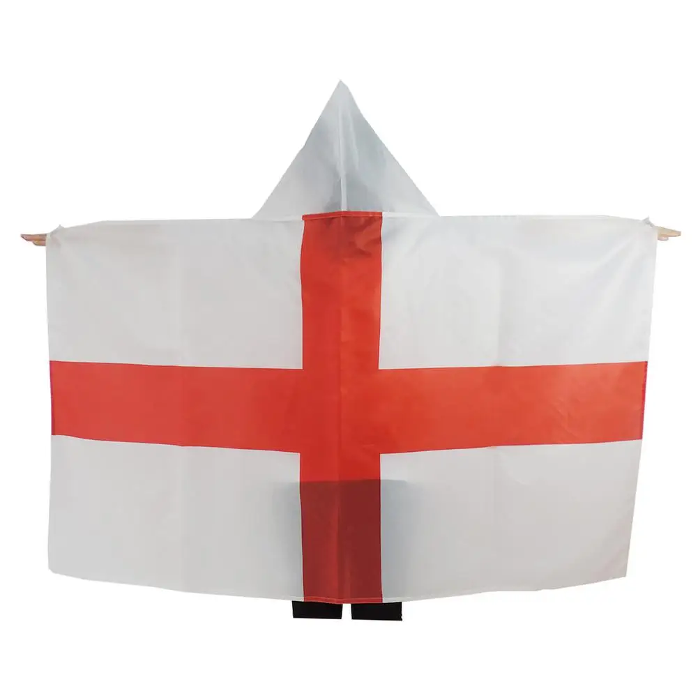 England 90*150 см Флаг страны европейских Кубков одежда на голову Россия/Испания/Франция национальные флаги живая игра восхищение носимый флаг - Цвет: England