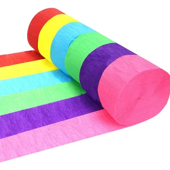 

60 Rolls of Crepe Paper Ribbon Party Supplies Children Birthday Party Decoration Supplies Baby Shower Bride Shower