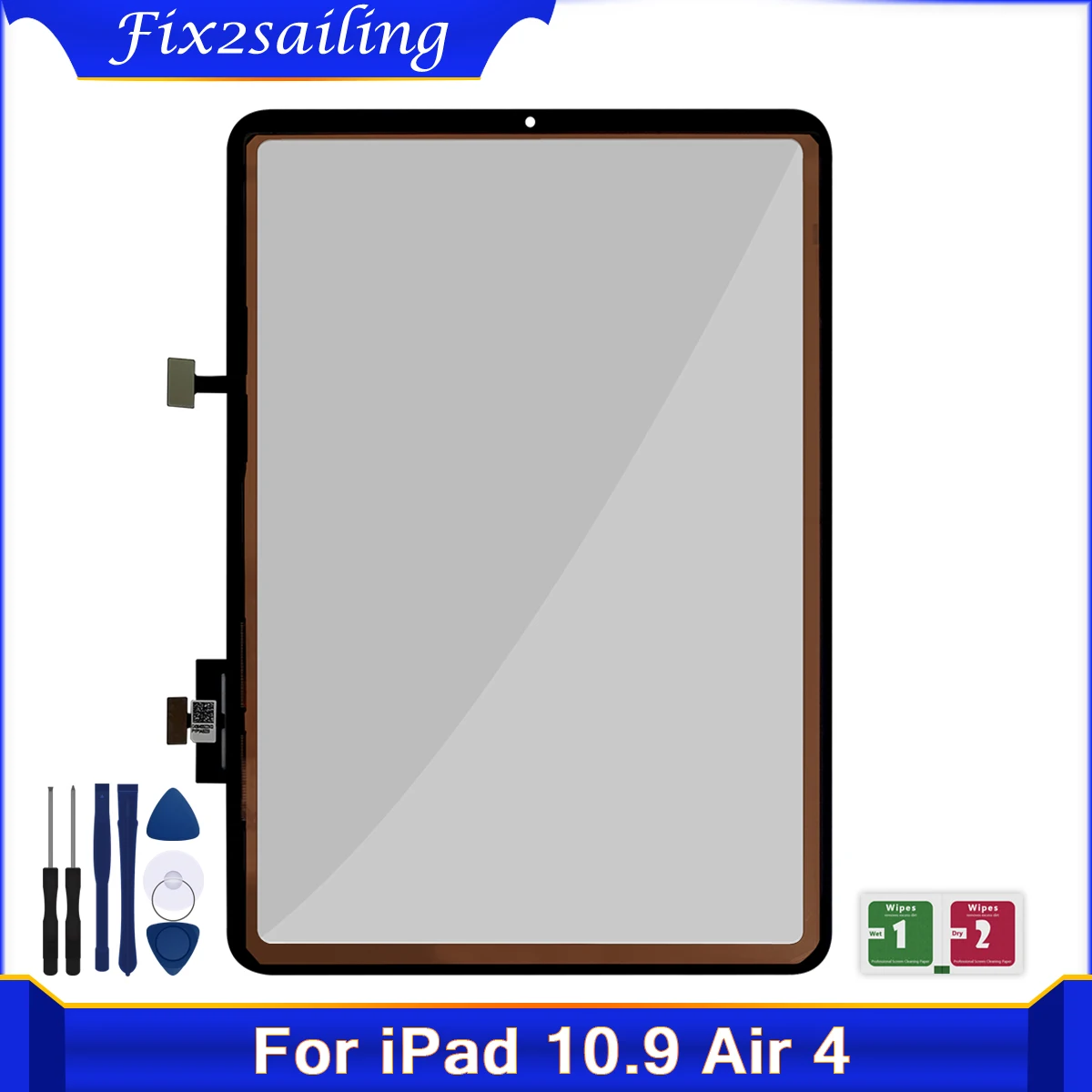 AAA+ NEW 10.9&rdquo; TouchScreen For iPad Air 4 Air4 4th Gen A2316 A2324 A2072 A2325 Touch Screen Digitizer Glass Panel + Tools touch screen digitizer glass