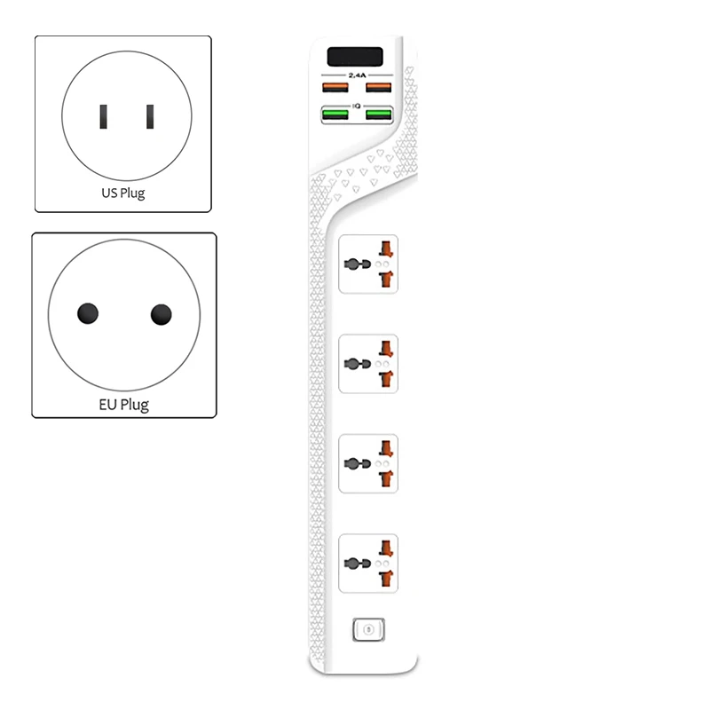 Многофункциональная интеллектуальная плата питания 4 розетки USB Огнестойкая |