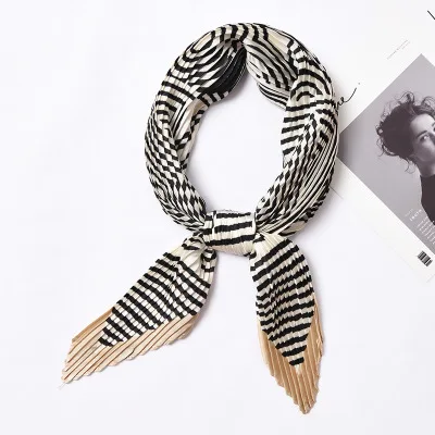 Горячая Распродажа маленький квадратный атласный шарф искусственный шелковый шарф женский элегантный женский платок аксессуары для бандан - Цвет: 74