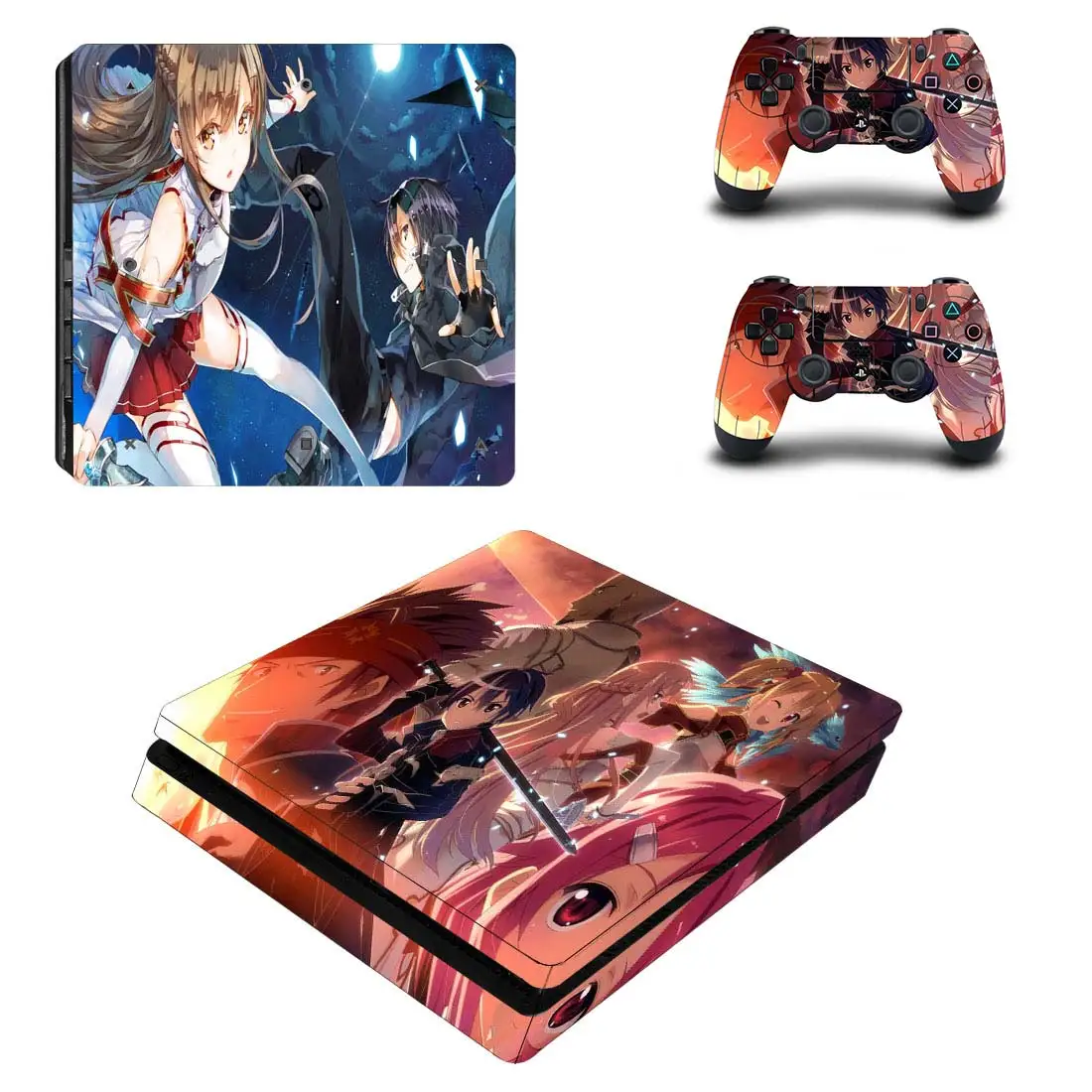 Меч искусство онлайн полное покрытие PS4 тонкий стикер s Play станция 4 кожа Наклейка для playstation 4 PS4 тонкий консоль и контроллер скины