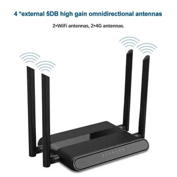 

4G LTE CPE 300Mbps Unlocked 3 LAN Interface Powerful Signal Wireless Router WiFi With Cable SIM Card Solt Internet Home Office