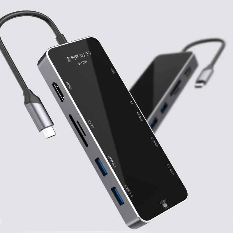 Тип c хаб 3.5AUX аудио порт HDMI при низкой температуре 11-in-1 ноутбук для док-станции