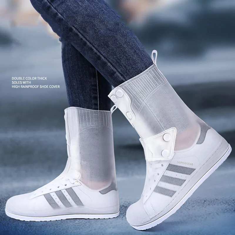 New Arrival Women Adn Men Shoes Cover for 2021 Summer Rain Boots Waterproof Non-slip Waer-resistant Thick Soled Shoes Cover