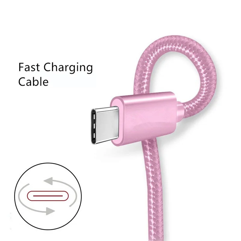 Rouge rouge Cable USB C 3,1A Charge Rapide [2m+2m / Lot de 2] Cable