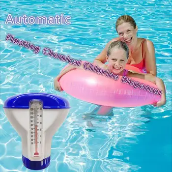 

Useful Automatic Floating Chemical Chlorine Dispenser Thermometer Pump Disinfection Application Pump Swimming Pool Accessories
