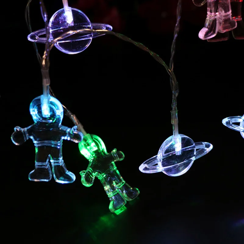 

10 LED Baby Room Decoration Led Home Outer Space String Garland Light Astronauts Spaceship Rocket Mars kid Gift