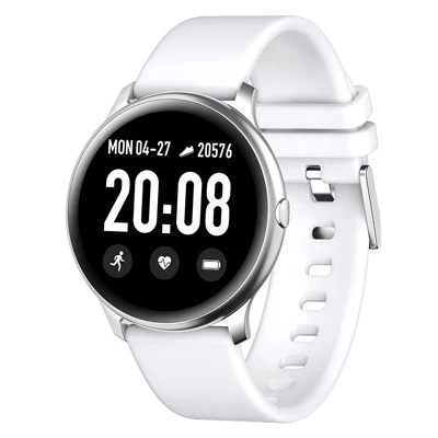 HETNGSYOU, женские Смарт-часы, сердечный ритм, кислород крови, спортивные, Bluetooth, мужские, фитнес, Trakcer KW19, умные часы для телефона на базе Android IOS - Цвет: white