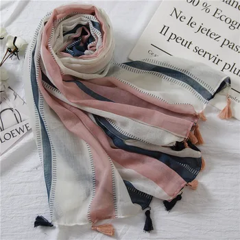 

Fashion 2020 women's cotton material scarf Autumn and winter quality hijab scarf New Print blanket scarf Lady beach Cotton shawl