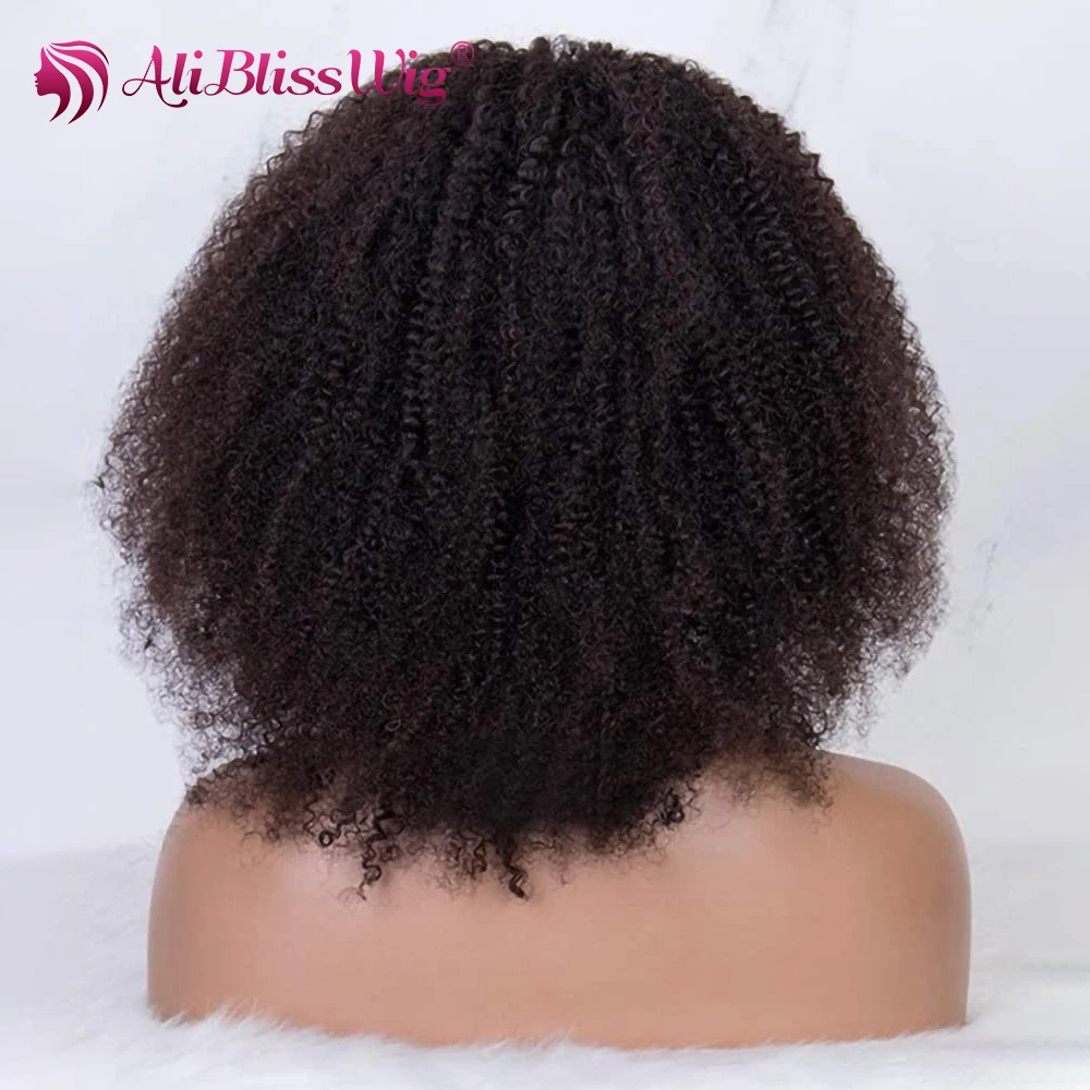Афро кудрявые парики головная повязка парик человеческие волосы головные из