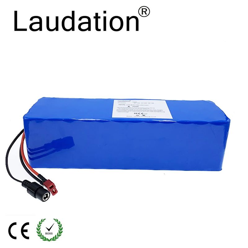 Laudation 48v 10ah Eectric велосипед литиевая батарея 18650 упаковка 13S 3P с 54 6 V 2A зарядное