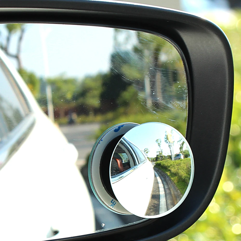 360 градусов HD слепое пятно зеркало для автомобиля обратный Бескаркасный ультратонкий широкий угол круглое выпуклое зеркало заднего вида автомобильные аксессуары