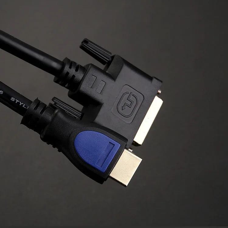 RIVOER 3 м кабель HDMI-DVI компьютер до 1080p Чистая медь позолоченный 24+ 1 бескислородная медь сетка HD кабель