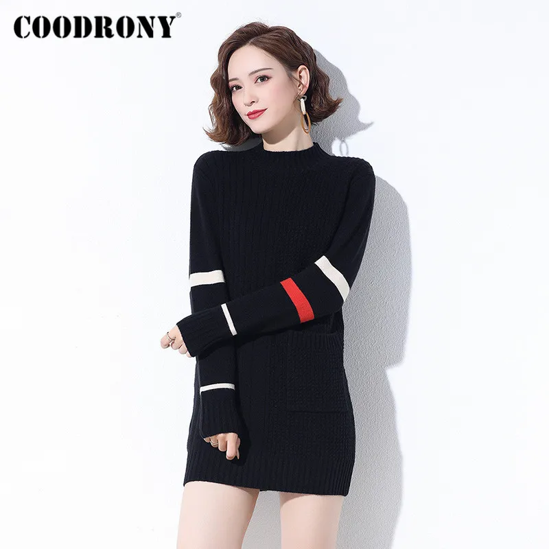 COODRONY Brand Casual Elegant Stand Collar Soft Women Jumpers 2020 Autumn Winter Warm Long Slim Female Pullover Sweaters W1094