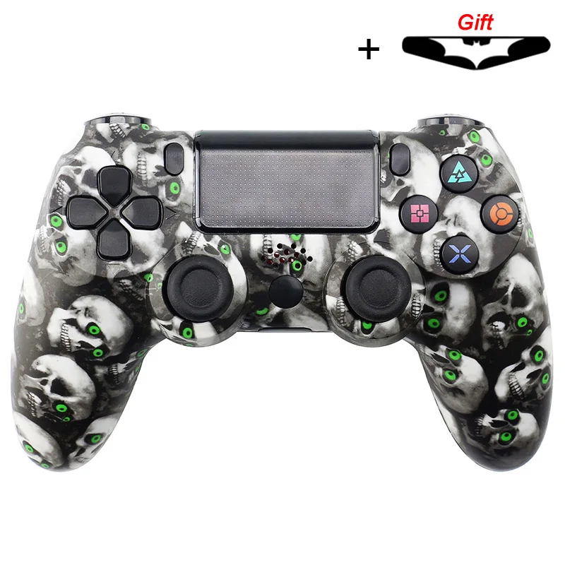 Skull Беспроводной/проводной контроллер для Mando PS4 для playstation 4/PS3 консоль для Dualshock 4 контроллер для управления PS4 джойстик - Цвет: Skull
