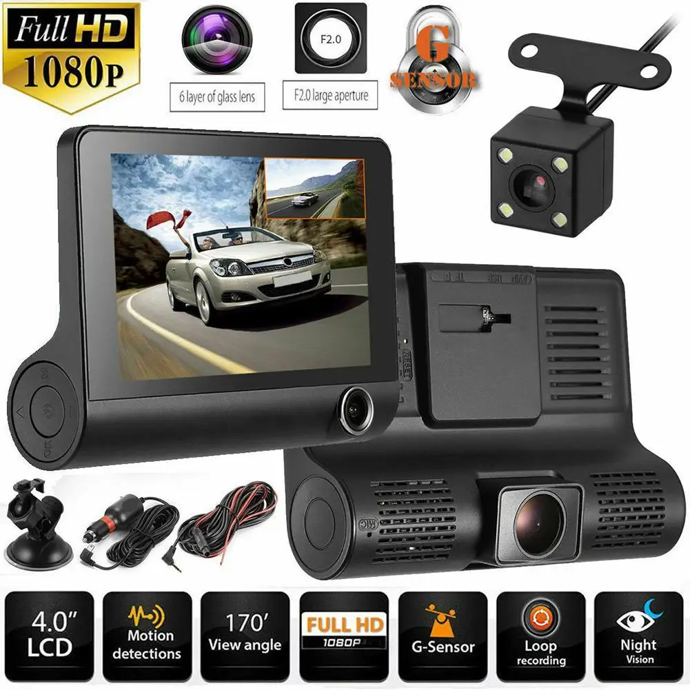 

Car DVR Cameras Lens 4.0 Inch Driving recorder Camera Dual Lens With Rearview Camera Video Recorder Auto Registrator Dvrs Dash