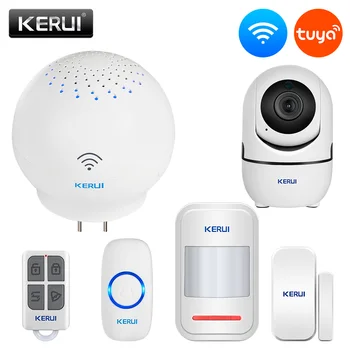 

KERUI Tuya Gateway alarm system Intelligent linkage door sensor smart doorbell